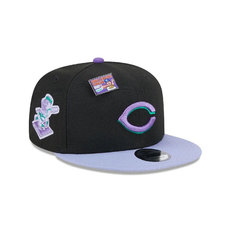 Men's soft patterned tie-Big League Chew X Cincinnati Reds Grape 9FIFTY Snapback Hat