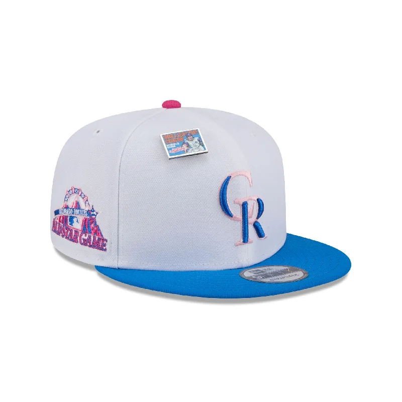 Men's modern bifold wallet-Big League Chew X Colorado Rockies Cotton Candy 9FIFTY Snapback Hat