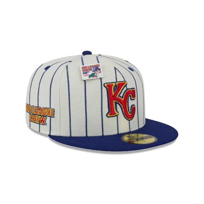 Men's durable plaid socks-Big League Chew X Kansas City Royals Pinstripe 59FIFTY Fitted Hat