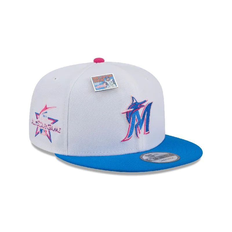 Men's stylish silk handkerchief-Big League Chew X Miami Marlins Cotton Candy 9FIFTY Snapback Hat