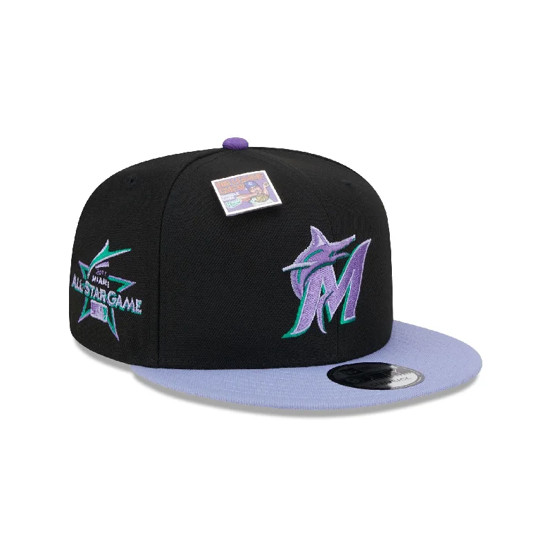 Men's slim tie bar accessory-Big League Chew X Miami Marlins Grape 9FIFTY Snapback Hat