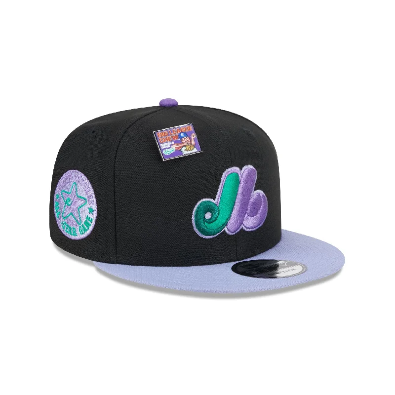 Men's stylish silk pocket square-Big League Chew X Montreal Expos Grape 9FIFTY Snapback Hat