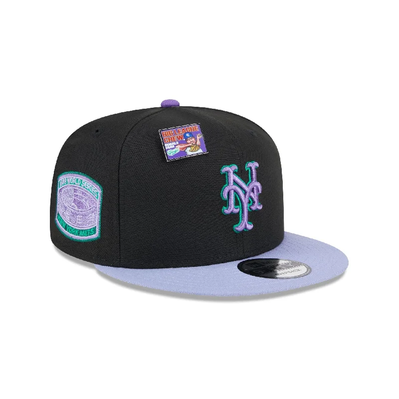 Men's casual knit scarf-Big League Chew X New York Mets Grape 9FIFTY Snapback Hat