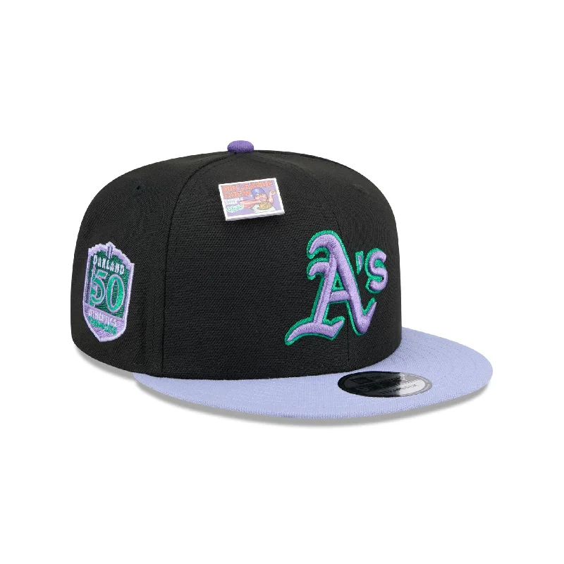 Men's soft braided belt-Big League Chew X Oakland Athletics Grape 9FIFTY Snapback Hat