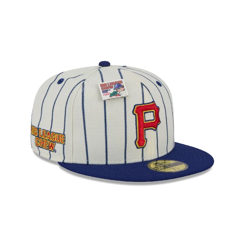 Men's breathable trucker hat-Big League Chew X Pittsburgh Pirates Pinstripe 59FIFTY Fitted Hat