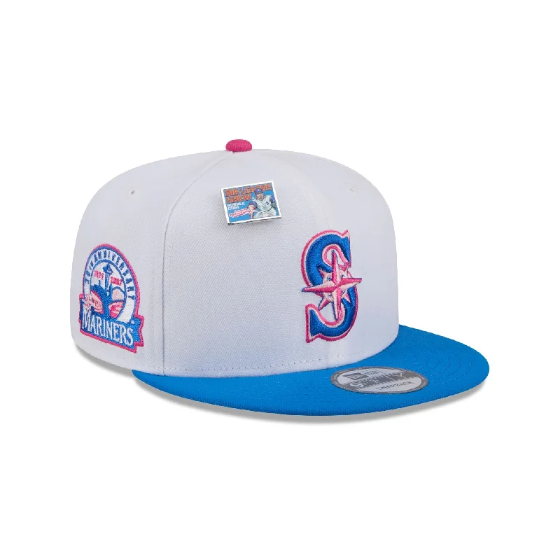 Men's classic trucker hat-Big League Chew X Seattle Mariners Cotton Candy 9FIFTY Snapback Hat