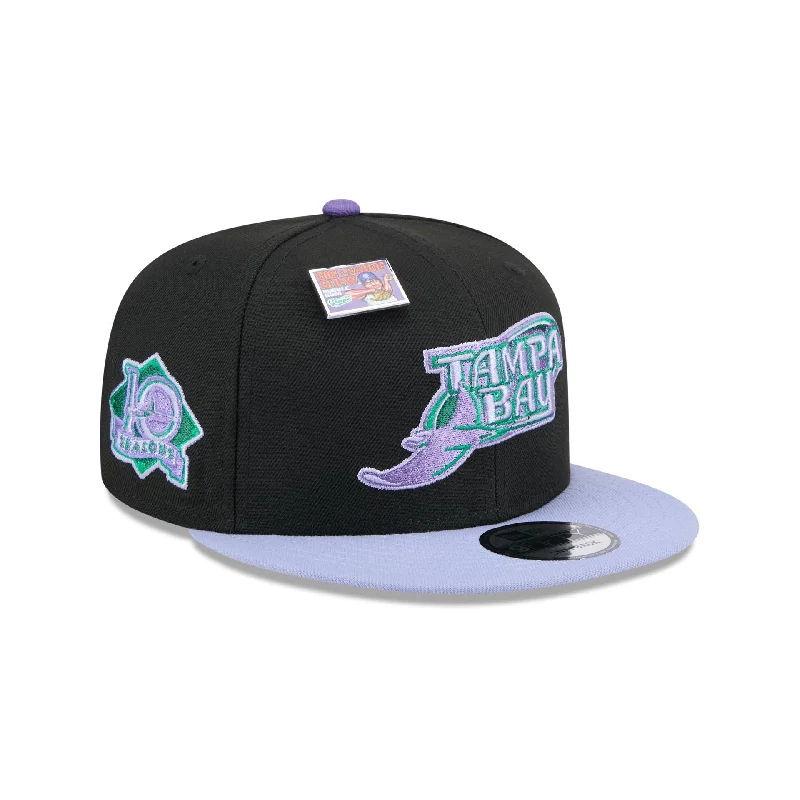 Men's classic braided belt-Big League Chew X Tampa Bay Rays Grape 9FIFTY Snapback Hat