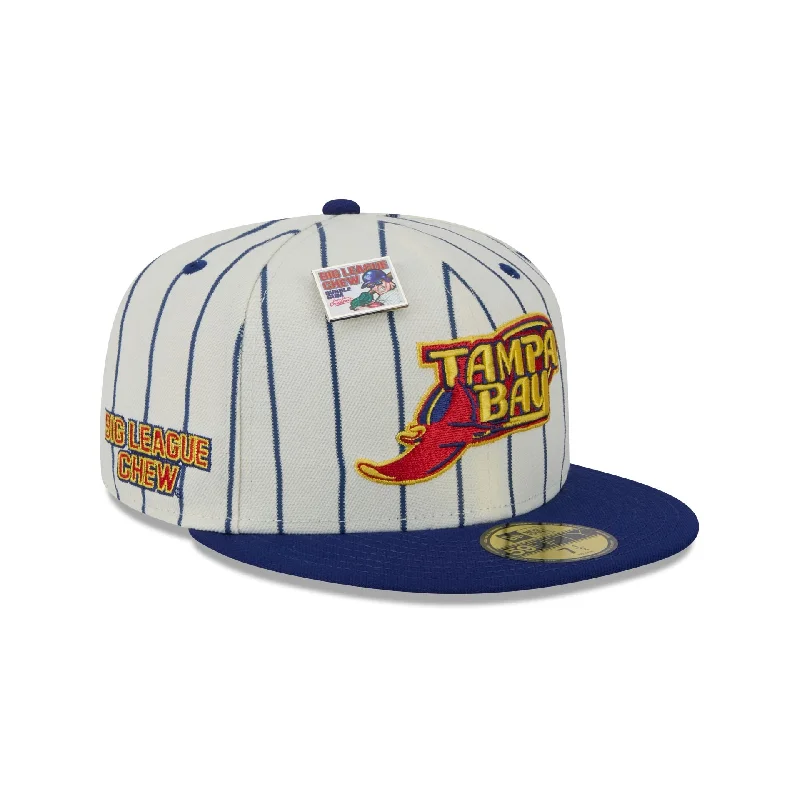 Men's trendy smartwatch accessory-Big League Chew X Tampa Bay Rays Pinstripe 59FIFTY Fitted Hat