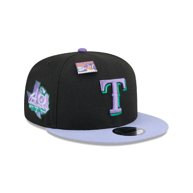 Men's slim silk pocket square-Big League Chew X Texas Rangers Grape 9FIFTY Snapback Hat