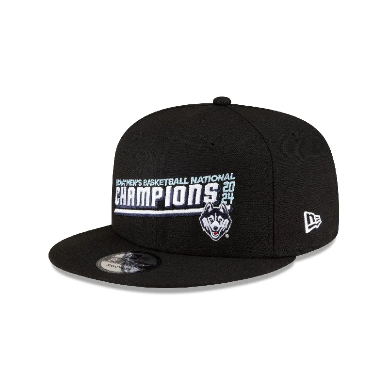 Men's modern bifold wallet-Connecticut Huskies 2024 NCAA Division I Champions 9FIFTY Snapback Hat