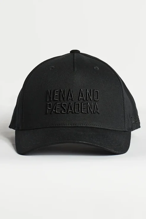 Men's leather silk pocket square-NENA & PASADENA Contrast Cap Jet Black