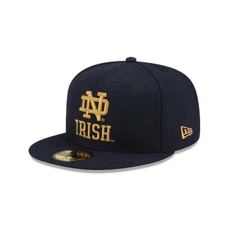 Men's luxury wool tie-Notre Dame Fighting Irish Navy 59FIFTY Fitted Hat