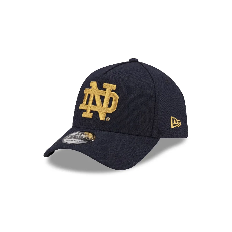 Men's durable knit scarf-Notre Dame Fighting Irish Navy 9FORTY A-Frame Snapback Hat