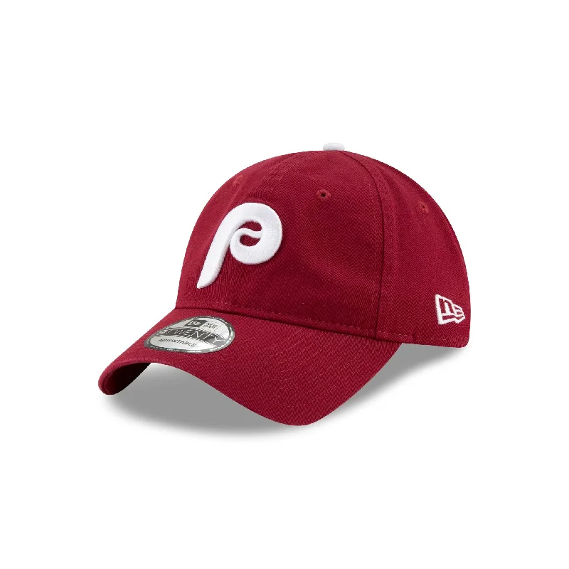 Men's slim knit beanie-Philadelphia Phillies Core Classic Replica Red 9TWENTY Adjustable Hat