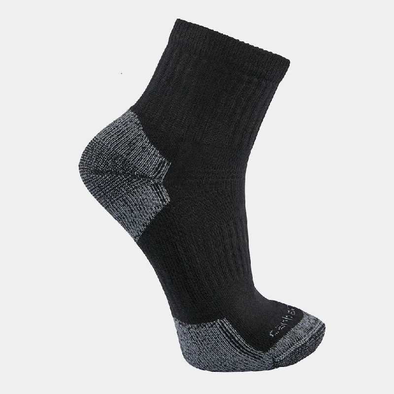 Men's breathable bamboo socks-Men's Carhartt Quarter 3PK Sock