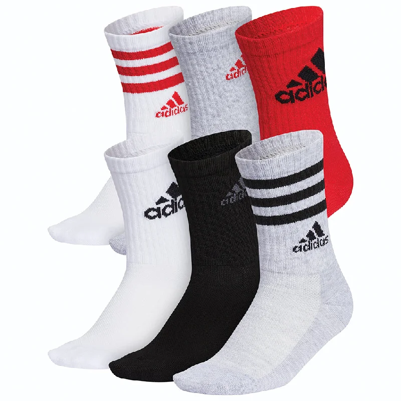 Men's luxury smartwatch-Youth Adidas 6 Pk Crew Socks