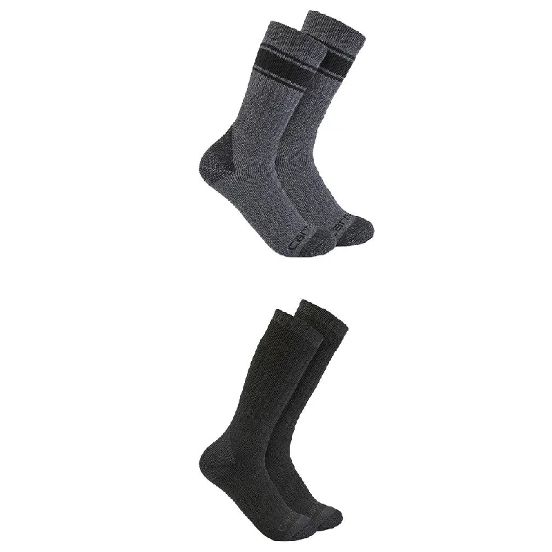 Men's durable plaid socks-Men's Carhartt Heavyweight 4 pack Crew Sock