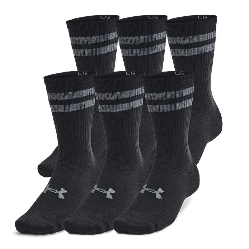 Men's breathable leather suspenders-Men's UA Crew 6PK Sock