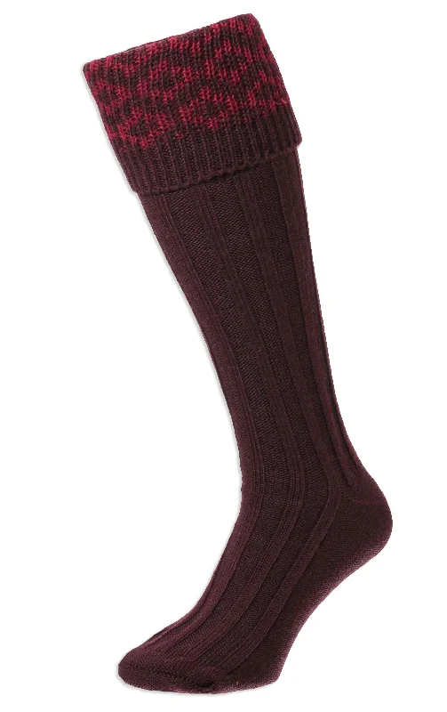 Men's durable patterned tie-HJ Hall Pattern Top Shooting Socks