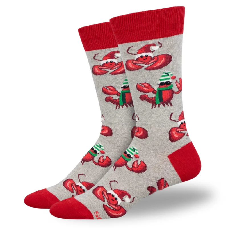 Men's trendy smartwatch accessory-Men's Festive Lobster Socks