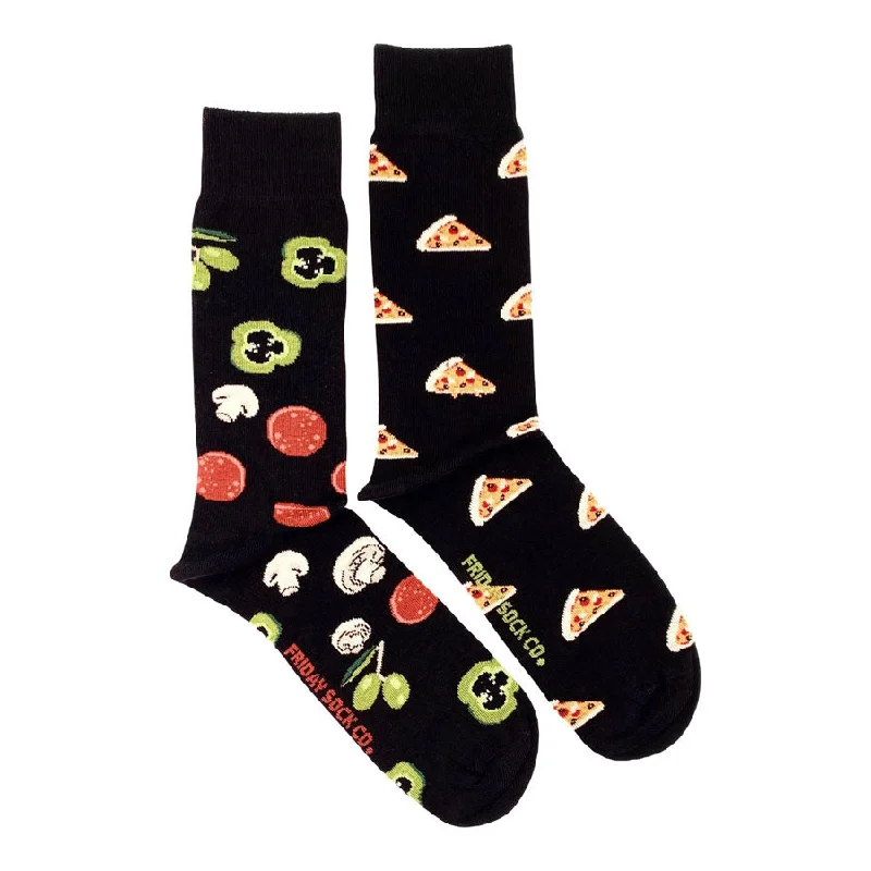 Men's modern patterned tie-Men's Pizza Topping Socks