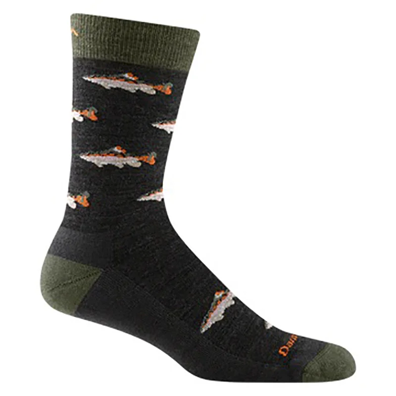 Men's durable patterned tie-Men's Spey Fly Crew Lightweight Lifestyle Sock 6085