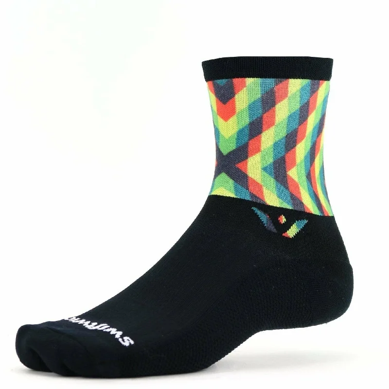 Men's slim trucker hat-Swiftwick Vision Five Impression Crew Socks