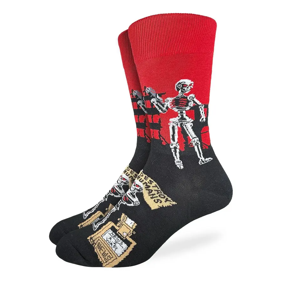 Men's casual tie clip-Unisex Evil Robot Socks