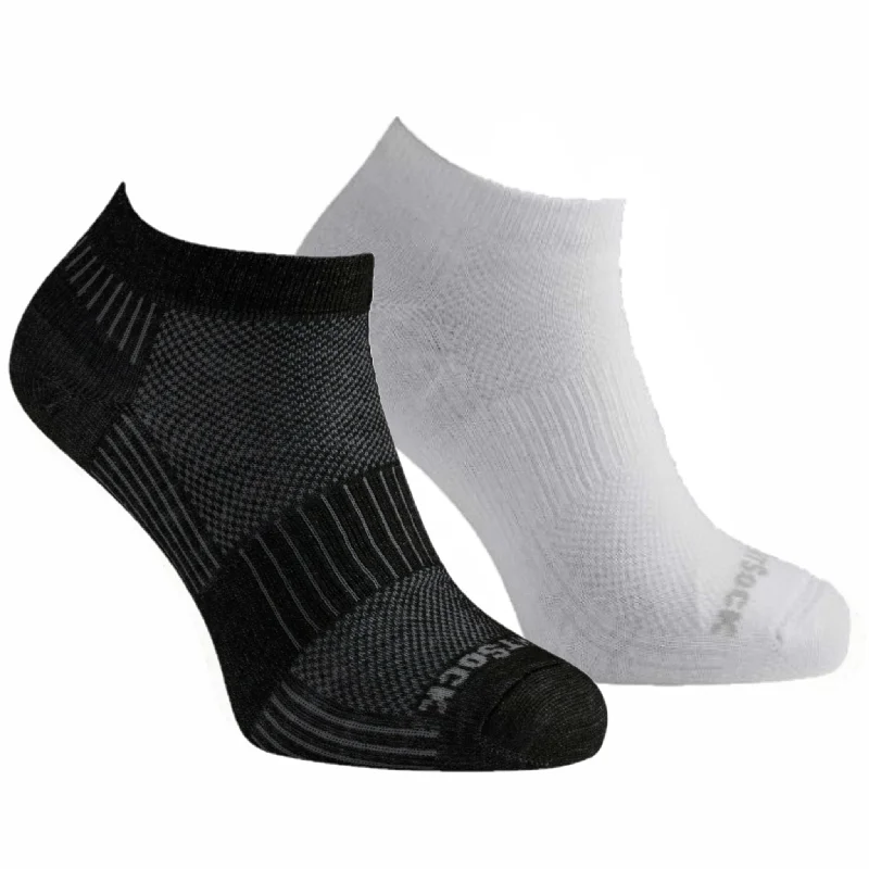 Men's soft suede gloves-Wrightsock Double-Layer Coolmesh II Lightweight Lo 2-Pack Socks