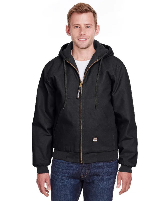 Men's stylish ribbed hoodie-Berne HJ51 Men's Berne Heritage Hooded Jacket