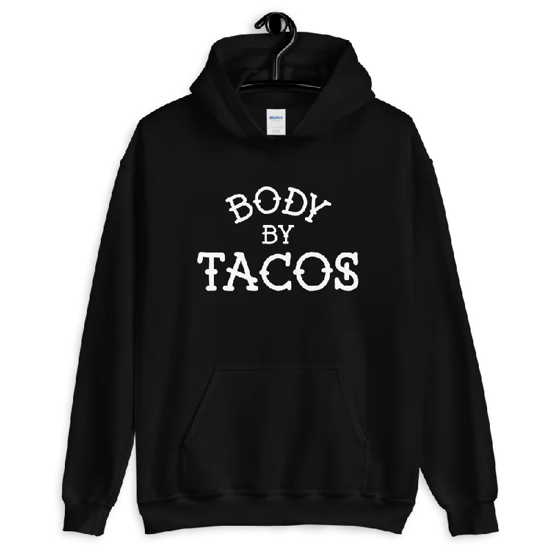 Men's breathable jersey hoodie-Body By Tacos Pullover Hoodie