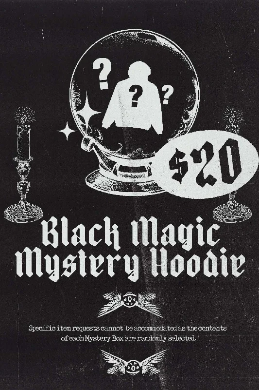 Men's stylish jersey hoodie-Black Magic Mystery Hoodie