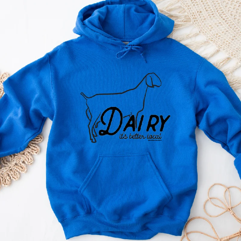 Men's breathable ribbed zip hoodie-Dairy Goat It's Better Local Hoodie (S-3XL) Unisex - Multiple Colors!