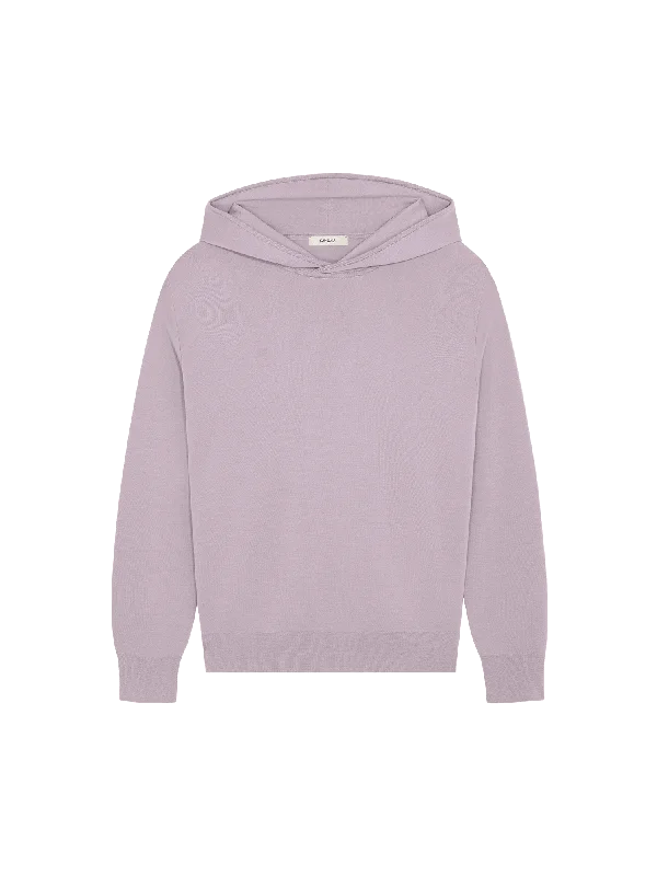 Men's slim performance hoodie-Womens DNA Regenerative Merino Wool Hoodie—raisin purple