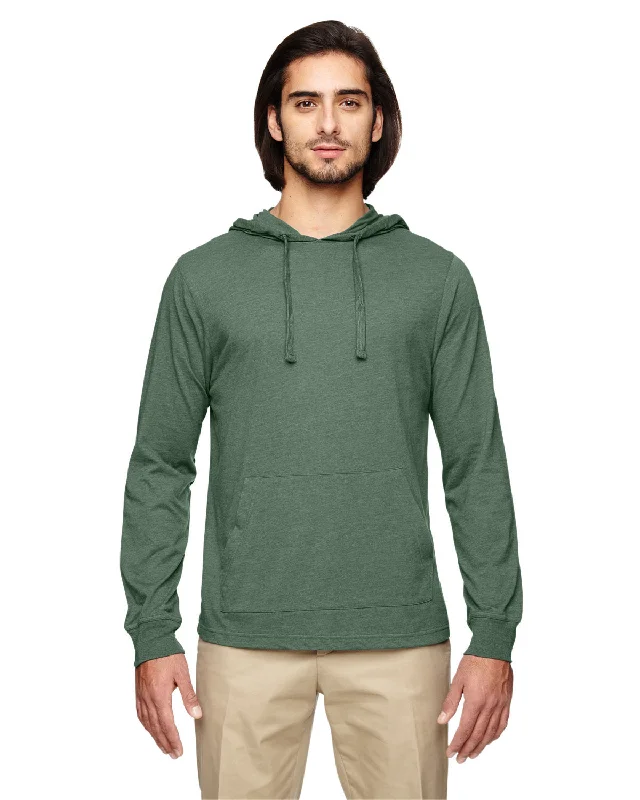 Men's slim ribbed zip hoodie-econscious EC1085 Unisex Blended Eco Jersey Pullover Hoodie