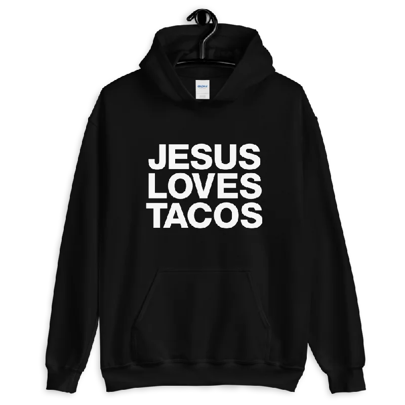 Men's soft performance sweatshirt-Jesus Loves Tacos Pullover Hoodie