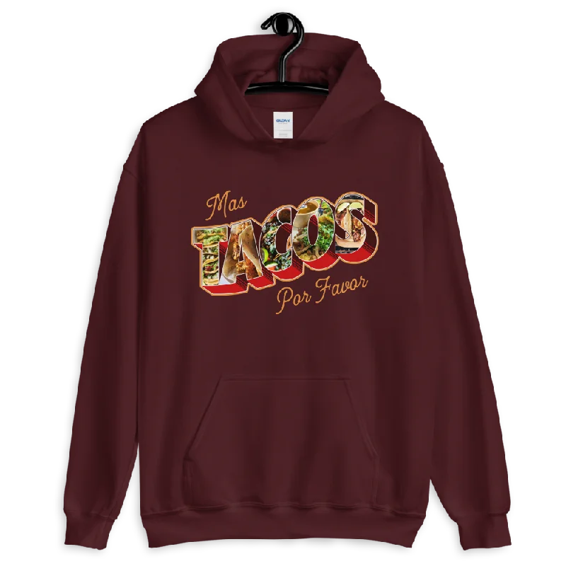 Men's stylish cropped hoodie-Mas Tacos Por Favor Hoodie