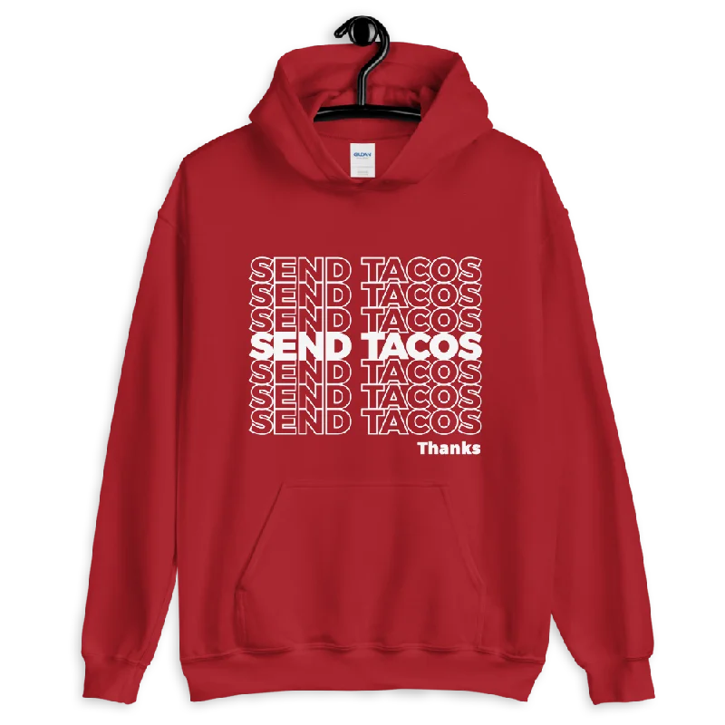 Men's cozy sherpa hoodie-Send Tacos Hoodie