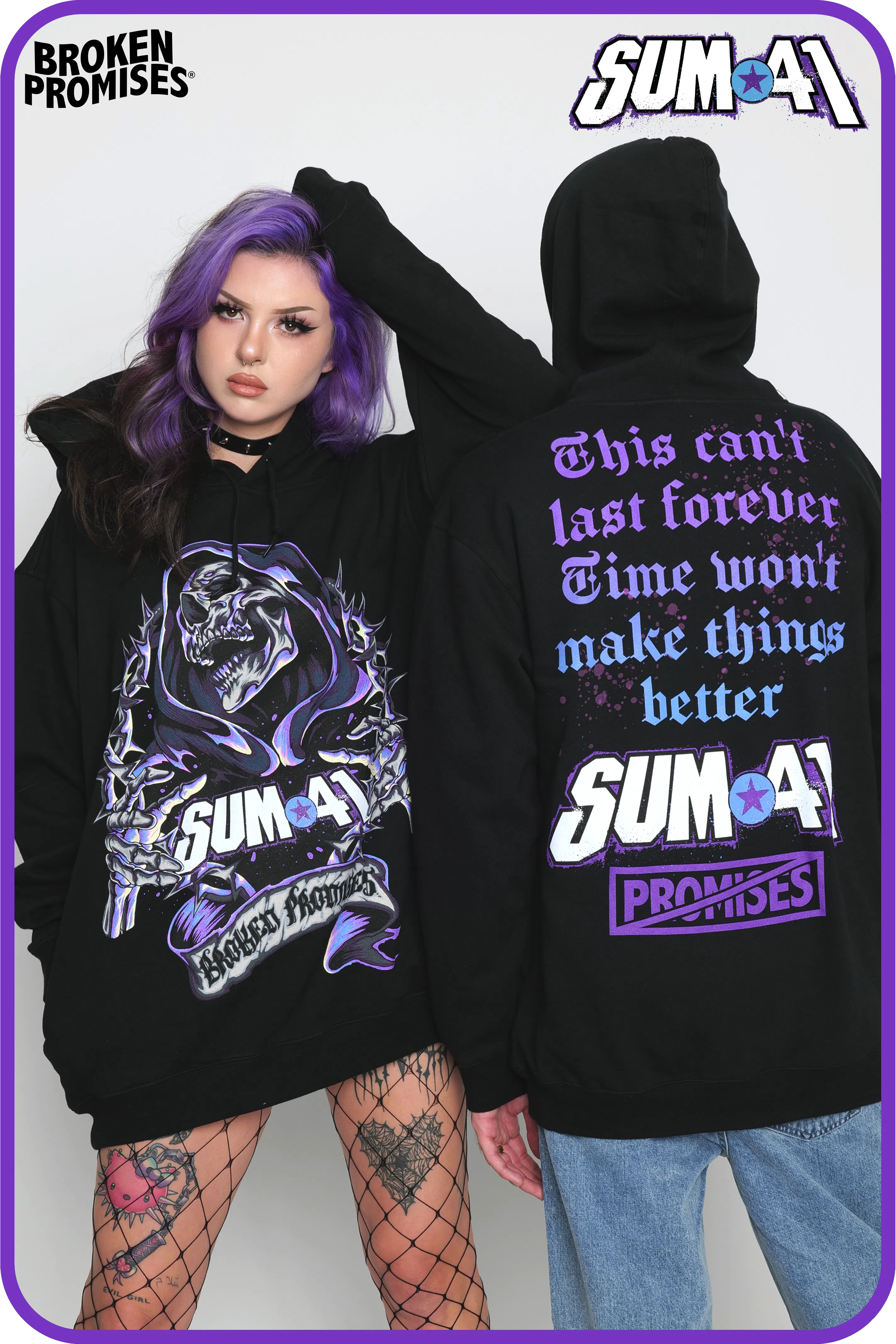 Men's soft tie-dye hoodie-SUM 41 x BP - Still Waiting Hoodie