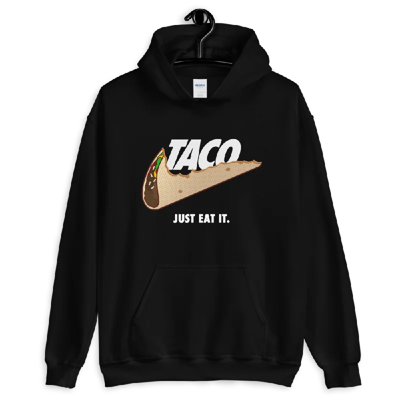 Men's slim kangaroo hoodie-TACO. Just Eat It. Pullover Hoodie