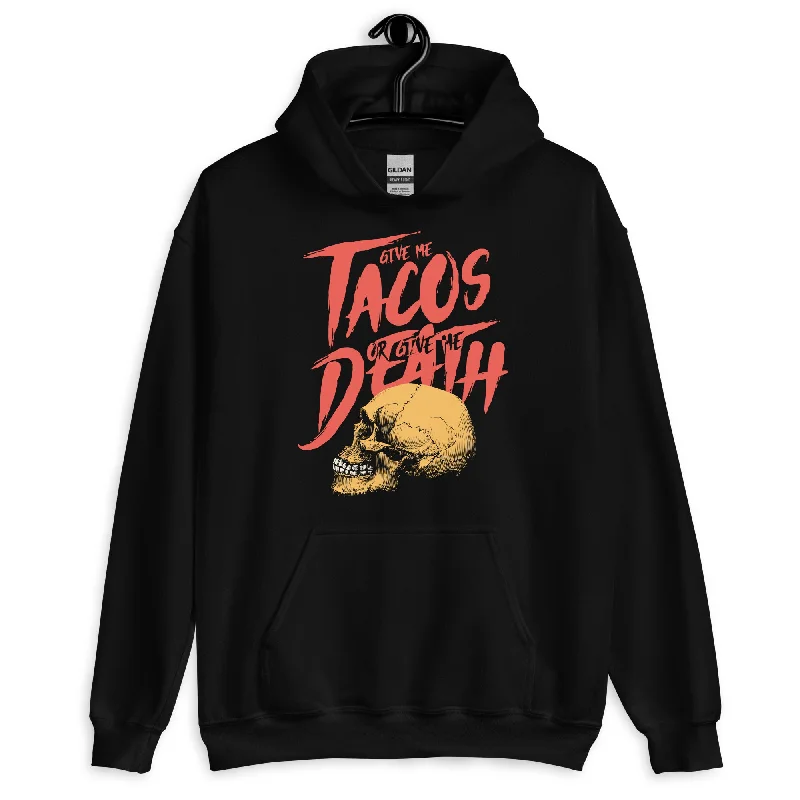 Men's slim performance hoodie-Tacos or Death Hoodie Remastered