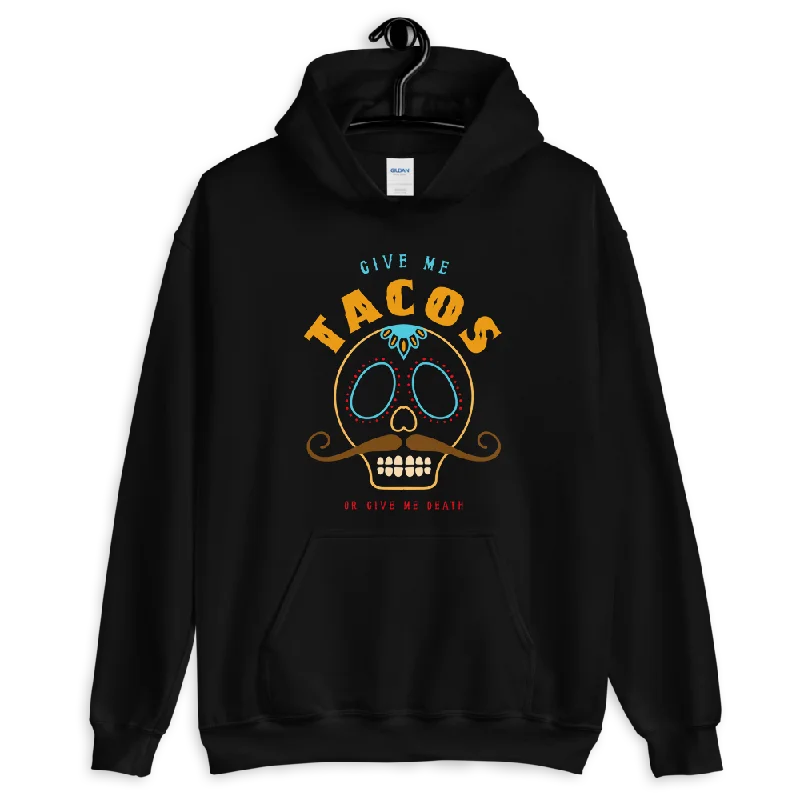 Men's modern sherpa hoodie-TACOS or Death Pullover Hoodie