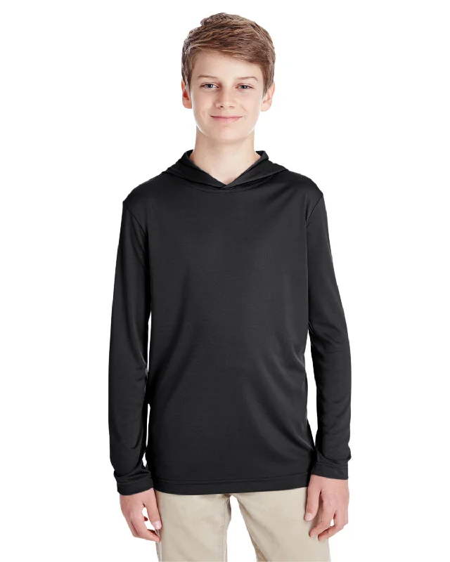 Men's warm ribbed sweatshirt-Team 365 TT41Y Youth Zone Performance Hoodie