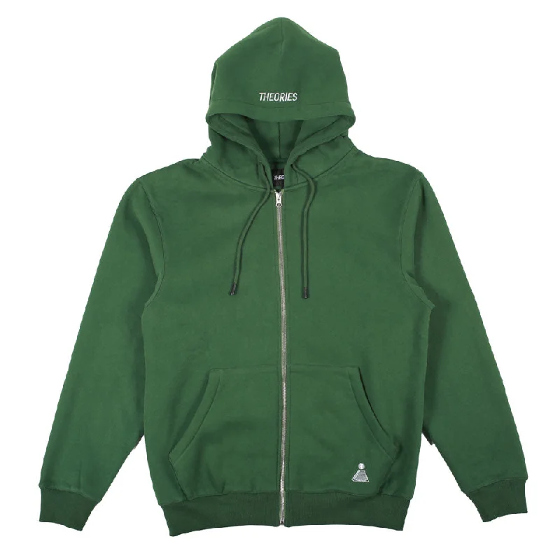 Men's durable heather zip hoodie-Theories SCRIBBLE SPORT Zip-Hoodie Leaf