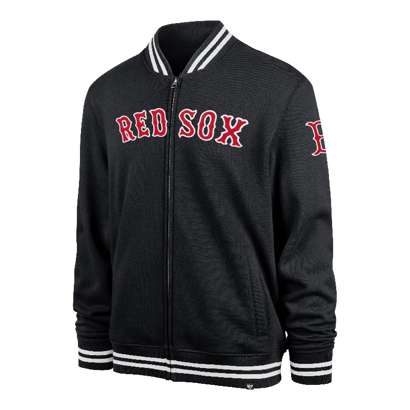 Men's breathable waxed jacket-BOSTON RED SOX COOPERSTOWN WAX PACK PRO CAMDEN '47 TRACK JACKET