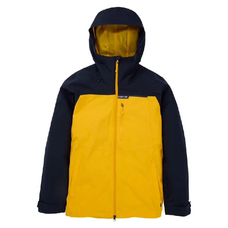 Men's rugged sherpa jacket-Burton Men's Lodgepole Jacket True Black/Goldenrod