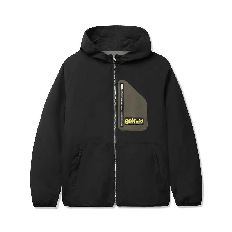 Men's modern anorak jacket-Butter Goods Ripstop Jacket - Black