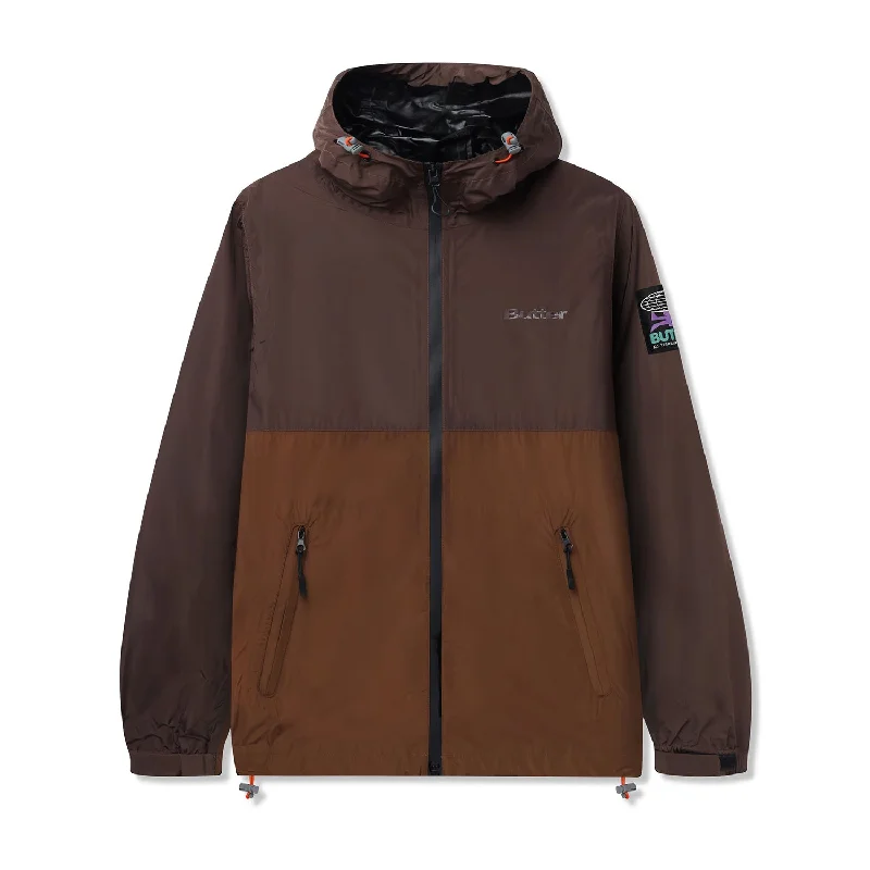 Men's trendy corduroy jacket-Butter Goods T-Rain Jacket - Brown