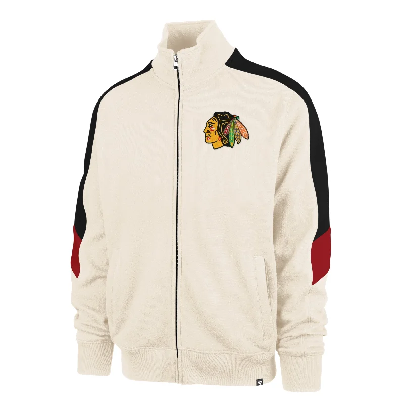 Men's stylish softshell jacket-CHICAGO BLACKHAWKS LC '47 SHOOT OUT TRACK JACKET