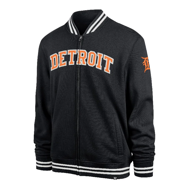 Men's classic suede jacket-DETROIT TIGERS COOPERSTOWN WAX PACK PRO CAMDEN '47 TRACK JACKET